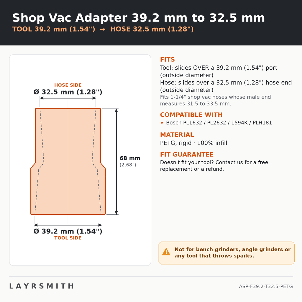 ASP-F39.2-T32.5-PETG — Fiche des cotes