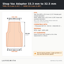ASP-M33.3-T32.5-PETG — Fiche des cotes
