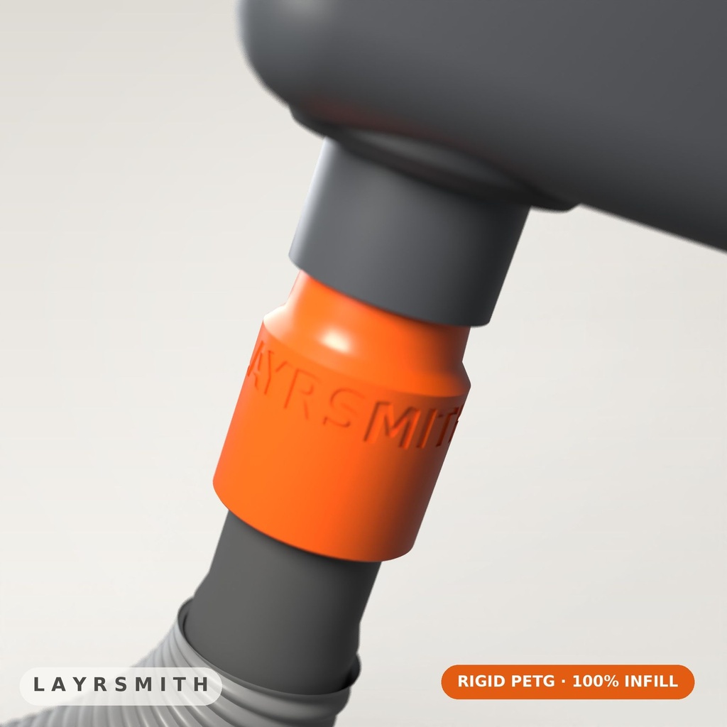 [ASP-M34.5-T32.5-PETG] Adaptateur d'aspiration 34,5 mm → tuyau 1-1/4 po — DeWalt, Milwaukee