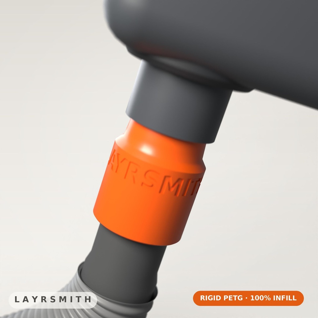[ASP-M35-T32.5-PETG] Adaptateur d'aspiration 35 mm → tuyau 1-1/4 po — Bosch, Triton