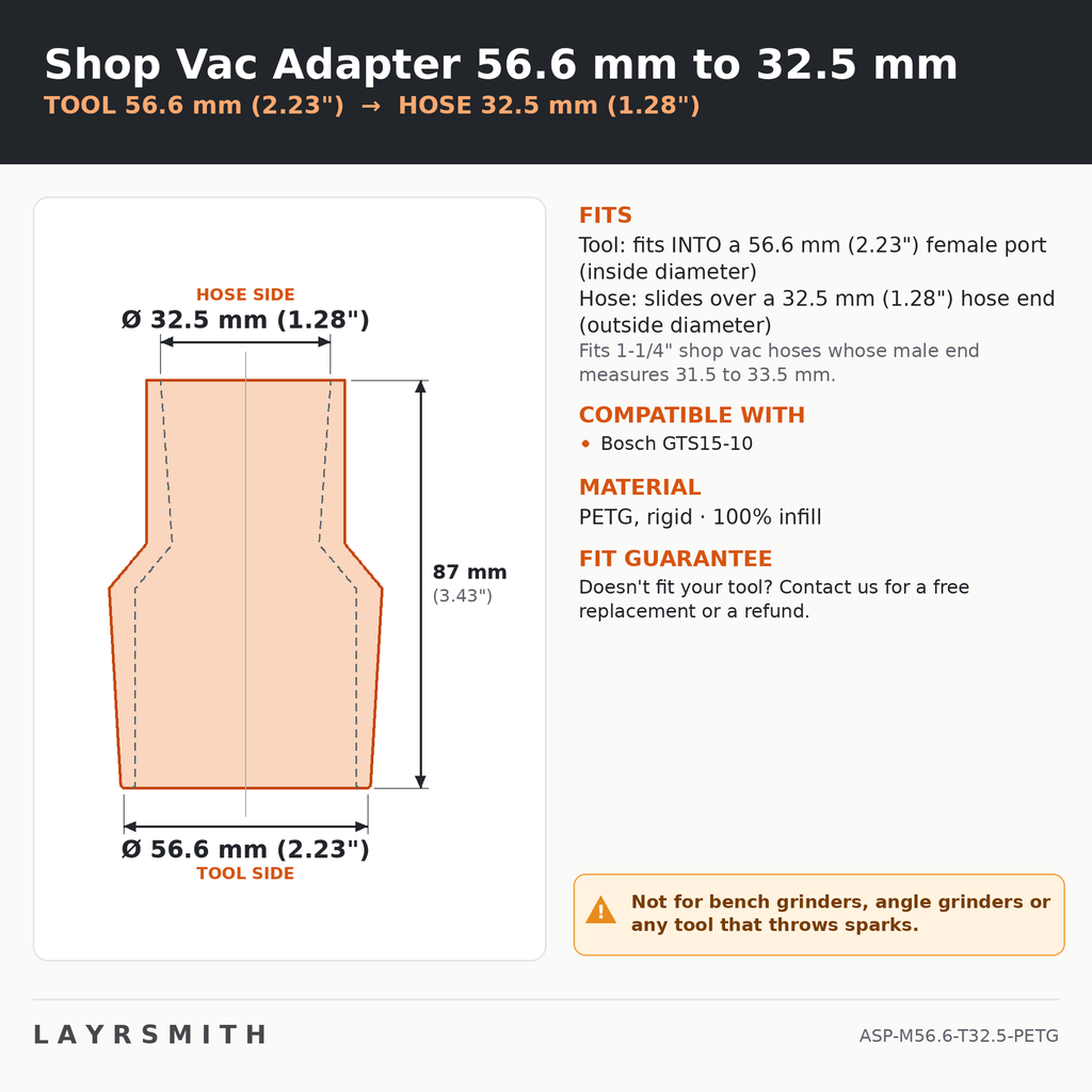 ASP-M56.6-T32.5-PETG — Fiche des cotes