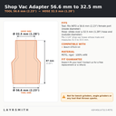 ASP-M56.6-T32.5-PETG — Fiche des cotes