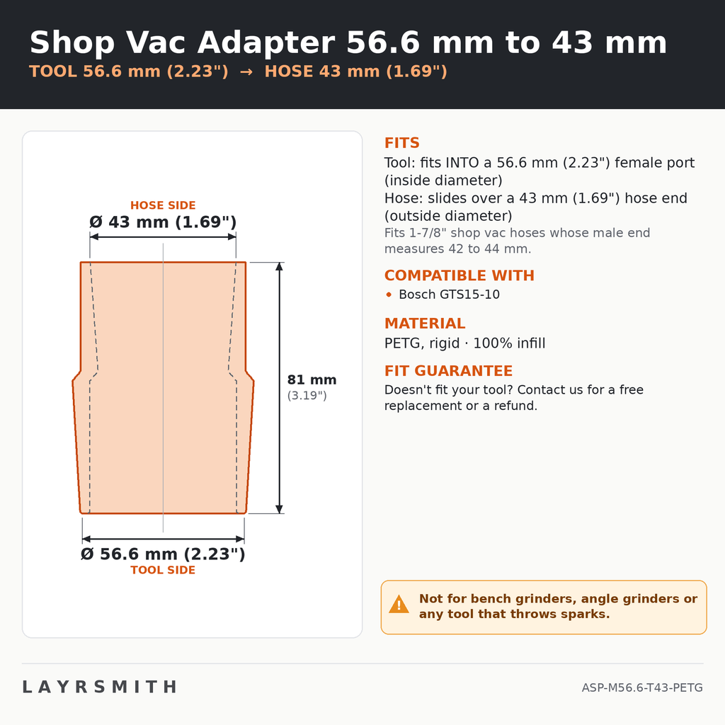 ASP-M56.6-T43-PETG — Fiche des cotes