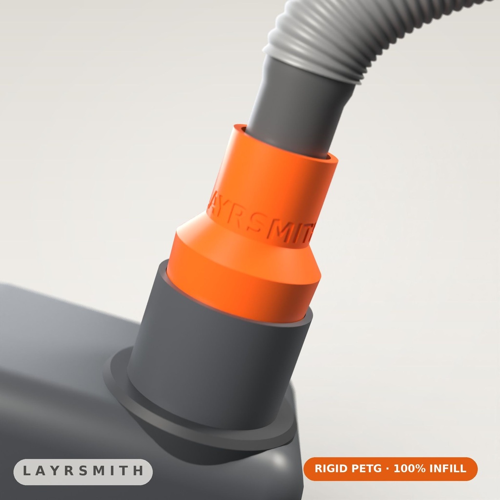 [ASP-M58.5-T32.5-PETG] Adaptateur d'aspiration 58,5 mm → tuyau 1-1/4 po — Ryobi, Ridgid +2