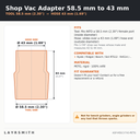 ASP-M58.5-T43-PETG — Fiche des cotes