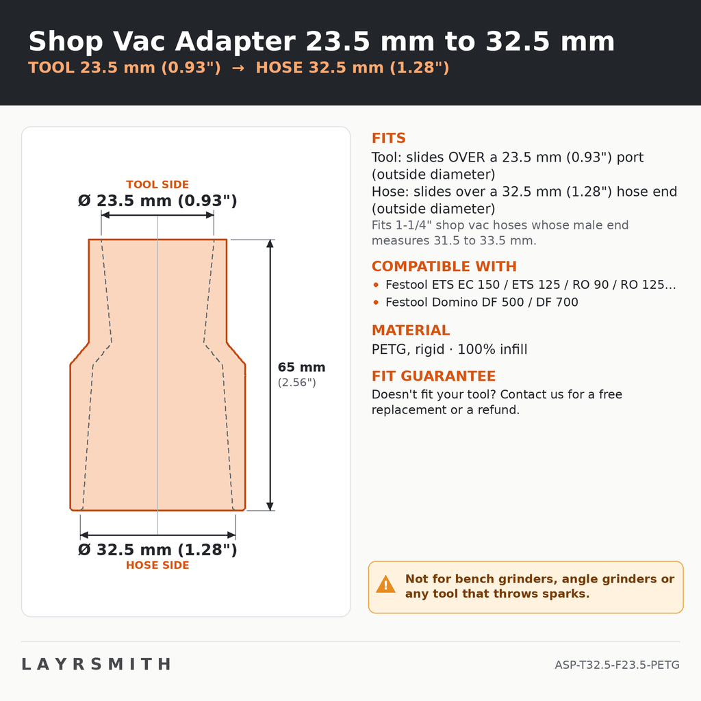 ASP-T32.5-F23.5-PETG — Fiche des cotes