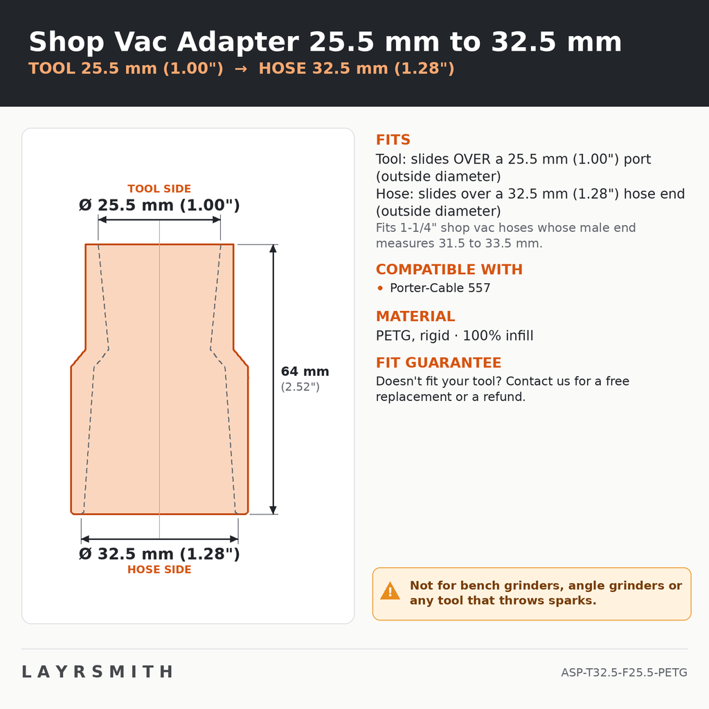 ASP-T32.5-F25.5-PETG — Fiche des cotes
