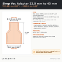 ASP-T43-F22.5-PETG — Fiche des cotes