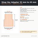 ASP-T43-F32-PETG — Fiche des cotes
