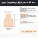 ASP-T58-F22.5-PETG — Fiche des cotes
