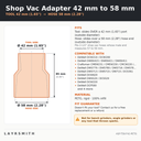 ASP-T58-F42-PETG — Fiche des cotes